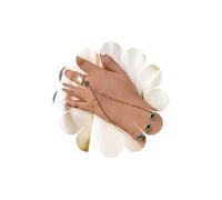 Inateannal Rhinestone Finger Ring Bracelet Gold Snake Hand Chain Bracelet Green Emerald Crystal Bracelets Snake Slave Wrist Ring Chain Jewelry for Women