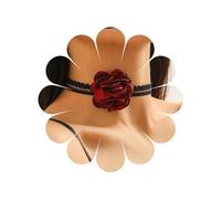 Inateannal Vintage Black Lace Flower Necklace Red Flower Choker Necklace Gothic Short Laces Tattoo Necklaces Rose Flower Collar Necklaces Jewelry for Women