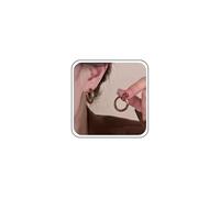 Inateannal Vintage Red Enamel Hoop Earrings Retired Round Earrings Round Huggie Earrings Geometric Hollow Horses for Women, Una dimensione, Zinc, No Gemstone