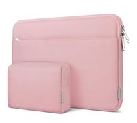 Inateck 13 inch Laptop Case Sleeve Bag Compatible with 13 inch MacBook Air/Pro M4 M3 M2 M1 2016-2025, 13.3 inch and 13.6 inch Surface Pro 11/10/9/X/8/7/6/5/4/3, with Accessory Bag, Pink