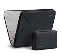 Inateck 13 inch Shockproof EVA Laptop Sleeve Compatible with 13 inch MacBook iPad Air Pro M4 M3 M2 M1 2025-2016, with Accessory Bag, Black Gray