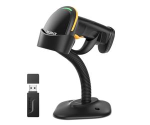 Inateck 2D Barcode Scanner with Intelligent Stand, Wireless QR Code Scanner, Handheld Scanner with APP and SDK, 2D Imager with 2600mAh Battery, BCST-35
