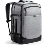 Inateck 38.5-46.2L Expandable Travel Business Backpack | Cabin Bag Large Hand Luggage for Airplane Travel with 17.3 inch Laptop Compartment Men Women for Travel/Work/Outdoor,Gray