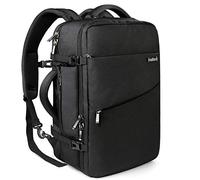 Inateck 40L Carry On Travel Backpack, Hand Luggage, Aeroplane Bag, Laptop Weekender Cabin Backpack for 15.6-17 Inch Notebooks, with Rain Cover, Black