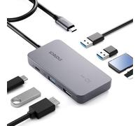 Inateck 7 in 1 USB C Hub with 4K HDMI, PD 100W, 3 USB A 3.2 10Gbps, SD/TF Card Reader, 50 cm Cable, Compatible with Windows 7/8/10/11, Mac OS, Linux