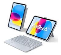 Inateck AceTouch Pro Keyboard Case for iPad 11th Gen A16 /10th Gen 10.9“ | 5.1" Multi-Touch Touchpad, Vertical/Horizontal Stand, Detachable, with Pencil Holder, QWERTY,Blue