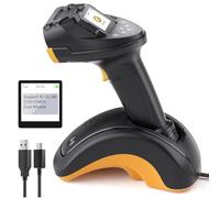 Inateck Bluetooth Barcode Scanner, 2D 1D Wireless Handheld Scanner, QR Code Scanner, Equipped with a Smart Base, CMOS+CCD Dual modules, Larger scanning Range, Supports app SDK