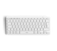 Inateck Bluetooth Keyboard for 3 Multi-Device, UK Layout Compact Wireless Keyboard for iPad Pro/Air/Mini/Windows/Android/iOS/Tablet/PC, Ergonomic Design with Media HotKeys, Slim and Portable, White