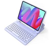 Inateck Case with Keyboard for iPad 10th Gen 2022/11th Gen A16 2025 11 Inch, Detachable Keyboard for iPad Air 11" M3 2025/M2 2024, Air 6/5/4, Pro 11" 4/3/2/1, with Pencil Holder, KB04002 Purple