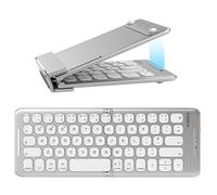 Inateck Compact Foldable Bluetooth Keyboard, Portable Wireless Mini Keyboard for iPadOS/Android/Windows/iOS/Tablets/PC/Phone, Travel-Friendly Design, QWERTY UK Layout, KB06001