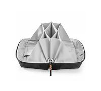Inateck 180° Open Cable Organiser Bag Electronics Accessories Travel Bag Gadgets Organizer Splashproof, Gadgets Organizer Pouch Tech Pouch Storage Bag Tech Pouch with Handle, AB03007 Black