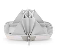 Inateck 180° Open Electronics Accessories Travel Bag Cables Organizer with Handle, Gadgets Organizer Pouch, Splash-Proof Accessories Organizer Bag, Aurora White