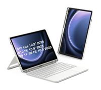Inateck for Galaxy Tab Case with Keyboard, Magnetic Detachable | For Galaxy Tab S10 Lite/S10 FE/S9 FE 10.9" & S9 11", Bluetooth, Trackpad, Portrait/Landscape, Built-in Pencil Holder, White