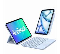 Inateck for iPad 11th/10th Generation Case with Keyboard,for iPad 10th(10.9")/11th Gen(2025 A16),Air 11" M3/M2,Air 6/5/4th,Pro 11 4/3/2/1th,Ultralight Detachable Keyboard with Touchpad, AceTouch Blue