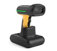 Inateck Industrial Barcode Scanner Wireless, 2D QR Code Scanner with Smart Charging Stand, IP67 Waterproof and Dustproof, Barcode Reader with 2600mAh Battery，Handscanner with App & SDK, BCST-75S