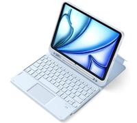 Inateck iPad 10th Generation Case with Keyboard, Detachable Keyboard with Trackpad for iPad A16 11th Gen 2025 11 inch, Air 11 inch M3 2025/M2 2024, Air 5/4, Pro 11 4/3/2/1, with Pencil Holder, Blue