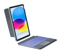 Inateck keyboard Case for iPad 10th Generation/A16 11th Generation 2025 11 inch, Detachable keyboard with Touchpad for iPad 10th Gen 2022 10.9 inch, 7-color Backlight, Portrait/Landscape, KB04112 Gray