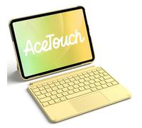 Inateck Keyboard Case for iPad A16 11th Gen 2025/10th Gen 2022 (11/10.9 inch), Ultralight Keyboard with Touchpad for iPad Air 11 inch M3 2025/M2 2024, Air 5/4, Pro 11 4/3/2/1, Detachable, Yellow