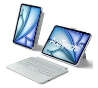 Inateck Keyboard Case for iPad Air 11", 5.2" Full-Area Trackpad | Detachable Keyboard For Air 11" M4/M3/M2, Air 5/4, Pro 11",with Pencil Holder, 360° Protection ,AceTouch Pro,Light gray