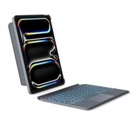 Inateck Keyboard Case for iPad Pro 11" (M4) 2024 | Detachable Keyboard, 7-Color Backlight with Trackpad, Vertically/Horizontally, KB04111-11 (Grey)