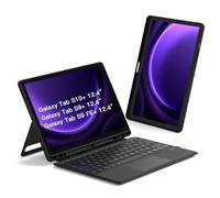 Inateck Keyboard Case for Samsung Tab S10+/S9+/S9 FE+ 12.4" | Detachable Magnetic Bluetooth Keyboard with Touchpad, Landscape & Portrait Mode, Built-in S-Pen Holder, Black