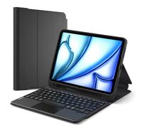 Inateck Keyboard Case with Trackpad for iPad A16 11th Gen 11"/10th Gen | ipad Air 11" M4/M3/M2, Air 5/4, Pro 11" ,3-Device Bluetooth, Detachable Keyboard with Pencil Holder for school,classic, Black