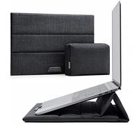 Inateck Laptop Case with Stand Function Compatible with 13 Inch MacBook Air M4 / M3 / M2 / M1 2025-2018, 13 Inch MacBook Pro M1/M2 2022-2016, Surface Pro 11/10/9/8/7/X/6/5/4/3, Black Grey