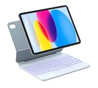 Inateck Magnetic Keyboard Case for iPad 10th Gen 10.9" /11th Gen A16 11" | Floating Stand, 7-Colour Backlight, with Trackpad, KB09119-10,Blue