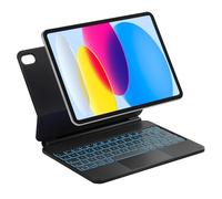 Inateck Magnetic Keyboard Case for iPad 10th Generation 10.9 inch/11th Generation 2025 A16 11 inch, Floating Stand, 7-Colour Backlight, with Trackpad, KB09119-10