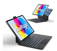 Inateck Magnetic Keyboard Case for iPad A16 11th Gen 11"/10th Gen 10.9" | Large Multi-Touch Trackpad, LED Power Display, 7 Color Backlit, QWERTY, NeoMagic, Black