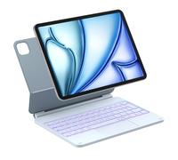 Inateck Magnetic Keyboard Case for iPad Air 11 Inch M4/M3/M2, Air 5/4 Gen 10.9 Inch, Magic Keyboard for iPad Pro 11" 4/3/2/1 Gen, Floating Cantilever Stand, 7-Color Backlight, with Trackpad, Blue