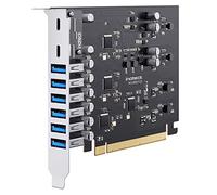 Inateck PCIe USB 3.2 Gen 2 Card, USB C Power Delivery Charging, 2 USB C Ports and 6 USB A Ports with 20 Gbps Total Bandwidth, KU8212