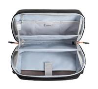 Inateck Portable Cable Organiser Bag with Shoulder Strap, Splash-Resistant Travel Accessory Electronics Bag for Essentials, for Charger, Power Banks, Hubs, M, Black