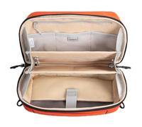 Inateck Portable Cable Organiser Bag with Shoulder Strap, Splash-Resistant Travel Accessory Electronics Bag for Essentials, for Charger, Power Banks, Hubs, M, Orange