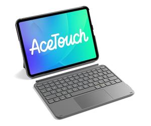Inateck QWERTZ AceTouch KB04122 Keyboard Case Ultra Light Detachable Touchpad Keyboard Cover for iPad 10/11 Generation A16 2025 11 inch, Air 11 Inch M3/M2 (2025/2024), Air 5/4, Pro 11 4/3/2/1