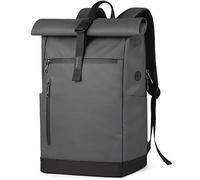 Inateck RollTop Backpack Men Women 25L-30L Bicycle Laptop School Backpack for University Leisure Job Sports Travel Cycling Stylish Daypack with 17 Inch Laptop Compartment, Gray