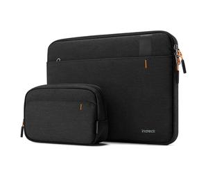 Inateck Shockproof Water-Resistant Laptop Sleeve with Accessory Bag, Compatible with 13-inch MacBook Air/Pro M5 M4 M3 M2 M1 2016-2026, 13-inch iPad Pro/Air M4 M2 2024, MacBook Neo 2026, Black