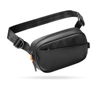 Inateck Sling Bag X-Mini, Durable Fanny Pack with RFID Blocking, Water-resistant Belt Waist Bag with Quick-adjust Strap, Stylish Waist Pack for Men, Women, Travel, Hiking, Cycling, Work, Sports, Black