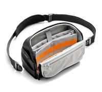Inateck Sling Bag X-Modo, 135° Opening Design Tech Pouch, Water-resistant Protective Storage Crossbody Bag for Men Women, Compatible with iPad Mini, Switch, Hard Drives, Headphones, Black, Black,