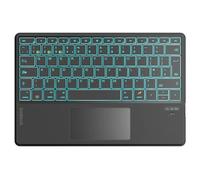 Inateck Tablet Keyboard with Touchpad, AI Function, Ultra Slim Bluetooth Keyboard for Windows/iPad OS/Android/iOS, 7-Color Backlight, Supports Self-Developed App, KB01104