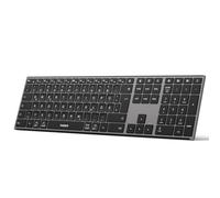 Inateck Wireless Keyboard, AI Function Bluetooth Keyboard with 3 Bluetooth Channels, German QWERTZ Layout, Quiet Keys, Compatible with iPadOS Android, Windows, KB06007