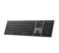 Inateck Wireless Keyboard, AI Function Keyboard with 3 Bluetooth Channels | UK Layout, Quiet Keys, Compatible with iPadOS, Android, Windows, KB06007
