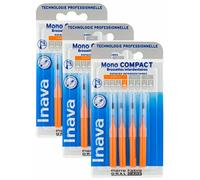 Inava Mono Compact Brush Heads 1.2 mm ISO4 - Pack of 3 Orange