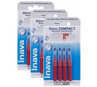 Inava Mono Compact Brush Heads 1.5 mm ISO4 - Box of 4 - Pack of 3