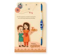 Inayat Dreams Evil Eye Rakhi for Brother with Gift | Set of Rakhi | Mini Card | Roli Tika - Rakshabandhan Bracelet for Brother