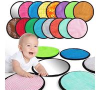 Inbeby 16 Set Round Sensory Mini Mats Textured Sensory Tiles - Sensory Toys for Autistic Children, Babies and Toddlers with Sensory Issues - Tactile Sensory Walls Sensory Mats for Fidgeting Activity