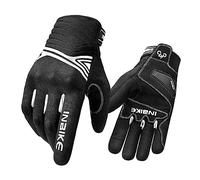 INBIKE Motorcycle Gloves Mens Waterproof Winter Motorbike Warm Motor Bike Riding for Men Thermal Biking Protection Hard Knuckle Black White L