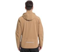 INBIKE Softshell Jacket Mens Waterproof Winter Cycling Work Windproof Warm Running Hiking Training Transitional Fleece for Men Soft Shell with Hood Khaki XL