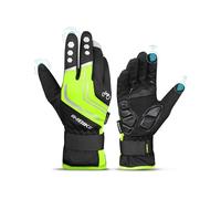 INBIKE Winter Cycling Gloves Full Finger Windproof for Men Mountain Bike Bicycle Glove Mens Racing (Green 2XL)