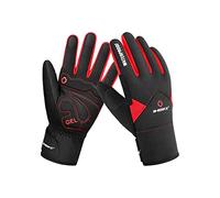 INBIKE Winter Gloves Cycling Gauntlet Men's Sports Women's Waterproof Glove Warm Motorcycle Mitts for Skiing Outdoor Cycling and Hiking Sports Fitness Red L
